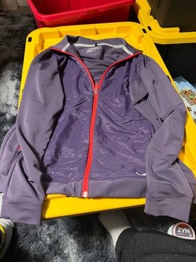 Nike Tour Performance Purple Golf Dri-FIT Jacket with Light Gray Trim